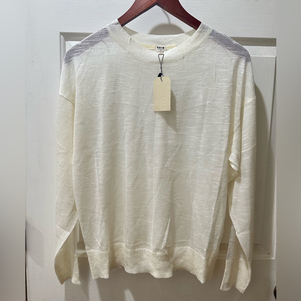 UNIQ See-through Cream Sweatshirt